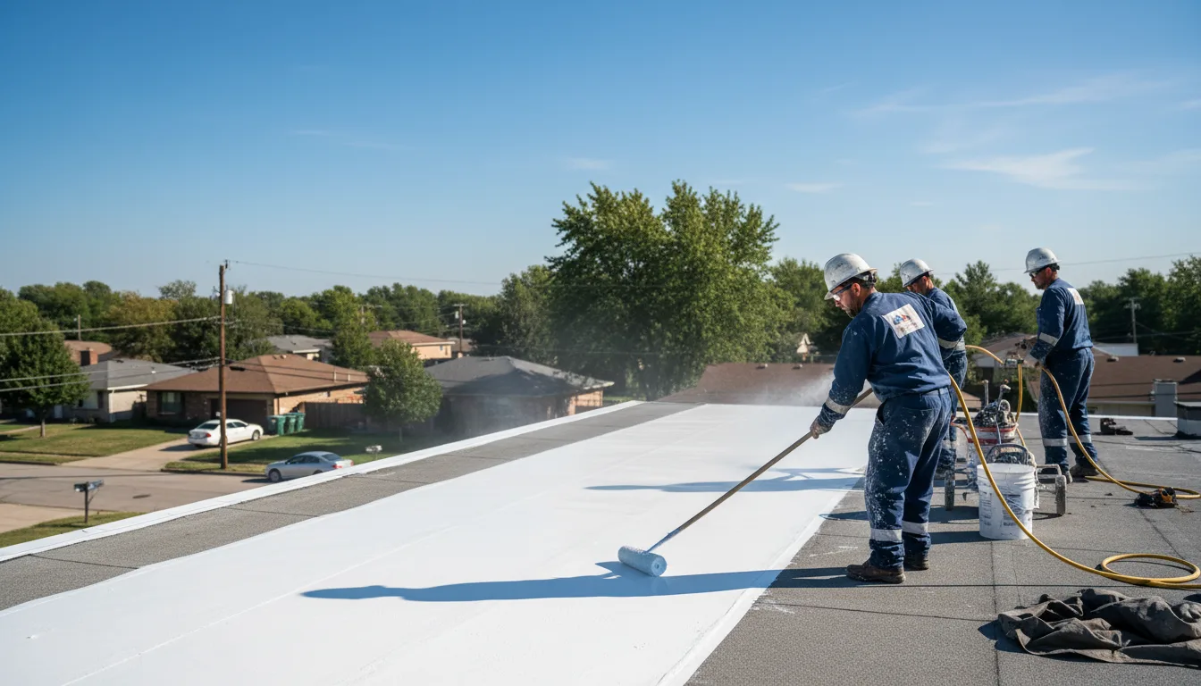 Commercial roof coating in Metcalf, IL near me